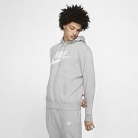 Nike Sportswear Club Fleece Pullover Hoodie - Dark Grey Heather/Matte Silver/(White), Large