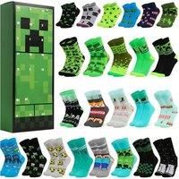 Christmas Minecraft- Advent Calendar with 24 Colourful Sock Surprises