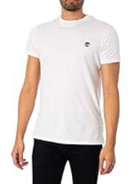 Timberland e Men/'s Slim Fit T-Shirt Dun River, White, White, XXL