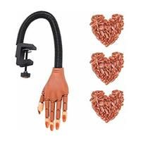 Deciniee Practice Hand for Acrylic Pcs Nail Tips Nails,300 Flexible