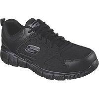 Skechers Black TELFIN SK77152EC Sanphet Slip Resistant Shoe