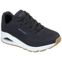 Skechers Women/'s Uno Stand on Air Sneaker, Black White, 7.5 UK Wide