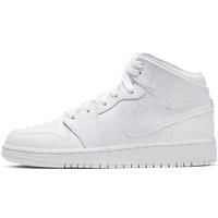 Nike AIR Jordan 1 MID (GS) Basketball Shoe, White, 6 UK