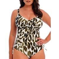 Fantasie Cabo Verde Underwired Twist Front Swimsuit With Adjustable Leg - Leopard