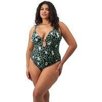 Elomi Non Wired Plunge Swimsuit - Multi