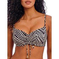 Freya Fiji Falls Underwired Bralette Bikini Top - Black/White