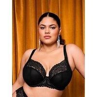 Elomi Tiernie Bra Plunge Underwired Lace J-Hook Bras Plus Size Lingerie