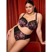 Elomi Morgan High Leg Brief Plus Size Underwear Knickers Lace Lined Lingerie