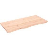 Wall Shelf 100x50x2 cm Untreated Solid Wood Oak