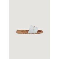 World Map Slides Casual Footwear Wo - White Slippers