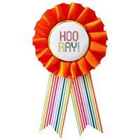 Amscan 9912369 - Hooray! Rainbow Stripes Birthday Party Rosette Ribbon