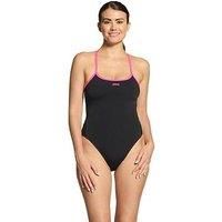 Zoggs Women'S Essentials Blaze Skyback Swimsuit - Black