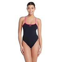 Zoggs Women/'s Blaze Skyback One Piece Swimsuit, Black, 14