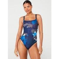 Zoggs Lotus Adjustable Classicback Swimsuit - Size 32 Blue