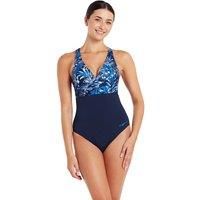 Sapphire Ruch Crossback Swimsuit