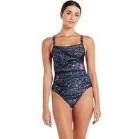 Zoggs Ecolast + Dusk Adjustable Classicback Swimsuit- Black/Grey