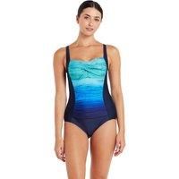 Zoggs Honor Ruched Front Swimsuit - Blue UK Size 8