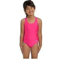 Zoggs Kids Girls Pink Bellambie Actionback Swimsuit
