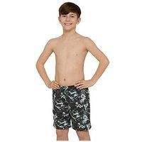 Zoggs Junior Boys Hydro Black 15Inch Shorts