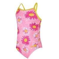 Zoggs Kids Girls Holly Yaroomba Floral Swimsuit - Pink