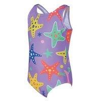 Zoggs Kids Girls Stargaze Scoopback Swimsuit - Purple