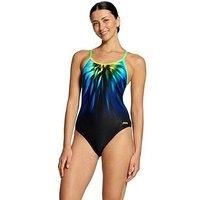 Zoggs Octane Strikeback Swimsuit - Black/Multi