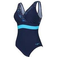 Zoggs Women'S Boronia Square Back Swimsuit - Navy