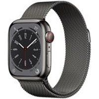 Apple Watch Series 8 GPS + Cellular 41mm Graphite Stainless Steel Case with Graphite Milanese Loop