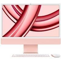 Apple 2023 iMac all-in-one desktop computer with M3 chip: 8-core CPU, 10-core GPU, 24-inch 4.5K Retina display, 8GB unified memory, 512GB SSD storage, matching accessories. Works with iPhone; Pink