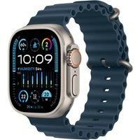 Apple Watch Ultra 2 [GPS + Cellular 49mm] Smartwatch with Rugged Titanium Case & Blue Ocean Band One Size. Fitness Tracker, Precision GPS, Action Button, Extra-Long Battery Life