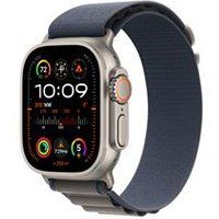 Apple Watch Ultra 2 [GPS + Cellular 49mm] Smartwatch with Rugged Titanium Case & Blue Alpine Loop Medium. Fitness Tracker, Precision GPS, Action Button, Extra-Long Battery Life