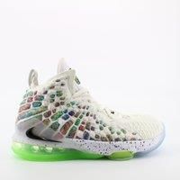 Lebron XVII White Textile Lace Up Trainers