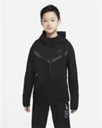 Nike Older Boys Tech Fleece Full Zip Hoodie  Black