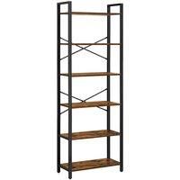 SONGMICS Vasagle 6-tier Shelving Unit With Steel Frame - Rustic Brown And Black-, Multi