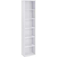VASAGLE Bookcase, Bookshelf with 6 Shelves, for Living Room, Study, Office, Bedroom, Modern Style, 24 x 40 x 178.5 cm, Cloud White LBC167T14