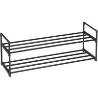 Songmics 2-tier Shoe Rack Fits 8 To 10 Pairs Of Shoes - Black