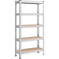 Songmics 5-tier Shelving Unit Load Capacity 650 Kg - Silver, Silver