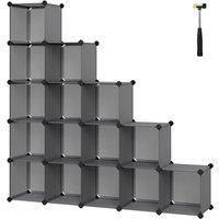 Songmics 16-cube Storage Unit grey