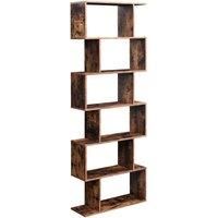 SONGMICS Vasagle 6-tier Cube Display Shelf And Room Divider - Rustic Brown