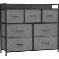Songmics 7 Fabric Drawers With Handles And Metal Frame grey