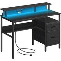 Vasagle Gaming Desk With Led Lights ebony Black