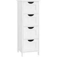Vasagle Bathroom Cabinet With 4 Drawers - White