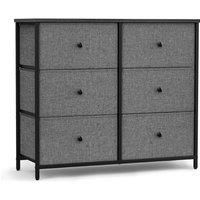 Songmics 6 Fabric Drawers With Metal Frame grey And Black