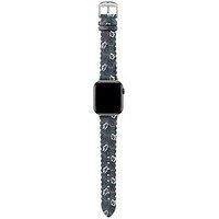 Ted Baker Blue Pattern Scalloped Leather Strap for Apple Watch® (Model: BKS38F205B0), Blue