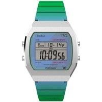 Timex T80 Steel Blue Lens Blue Strap Stainless Steel Digital Unisex Watch