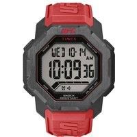 Timex UFC Strength Knockout Men/'s 48mm Red Resin Strap Watch TW2V88200