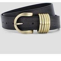 Free People Rori Leather Belt - Black