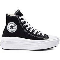 Converse Move Platform Hi Trainers In Black & White