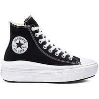 Converse All Star Move Platform Trainers Black Natural Ivory White - 5 UK