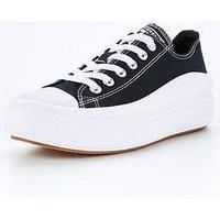 Canvas Colour Chuck Taylor All Star Move Low TOP Woman's Black Sportshoes 570256C